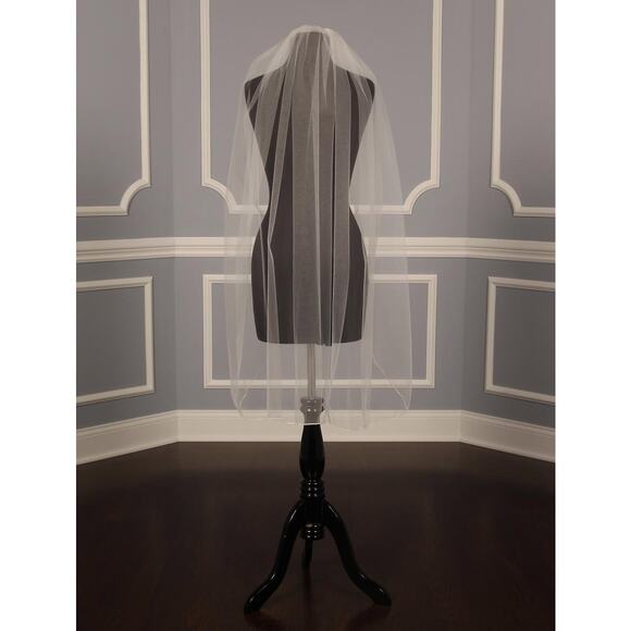 Your Dream Dress S42VL Diamond White Fingertip Length Pencil Edge Bridal Veil main image 4